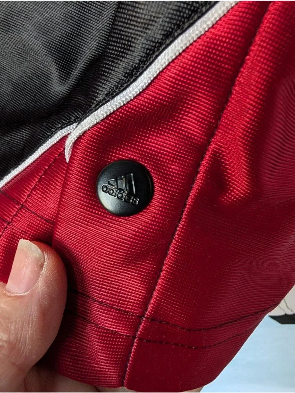 Vintage Adidas button front jersey satin size 2XL